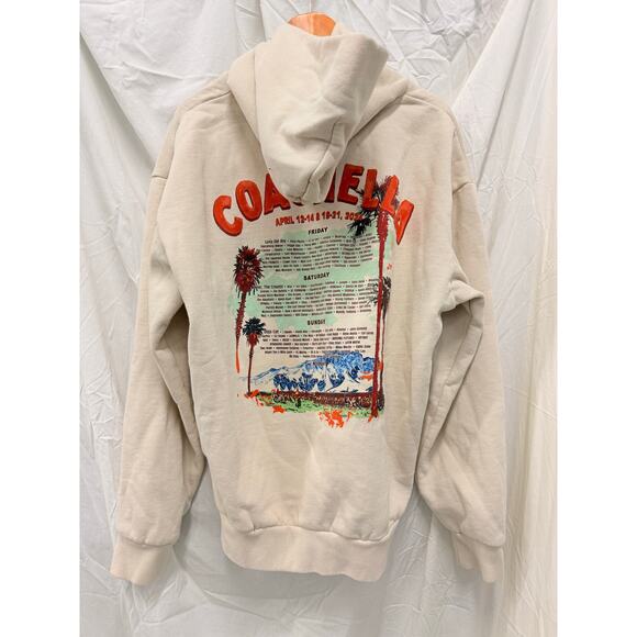Coachella 2024 Official Merch Hoodie Tan Size‎ Large Graphic On the Back - Picture 4 of 8